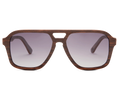 Aviator Fusion: Aluminium and wood aviator-style sunglasses