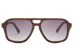 Aviator Fusion: Aluminium and wood aviator-style sunglasses