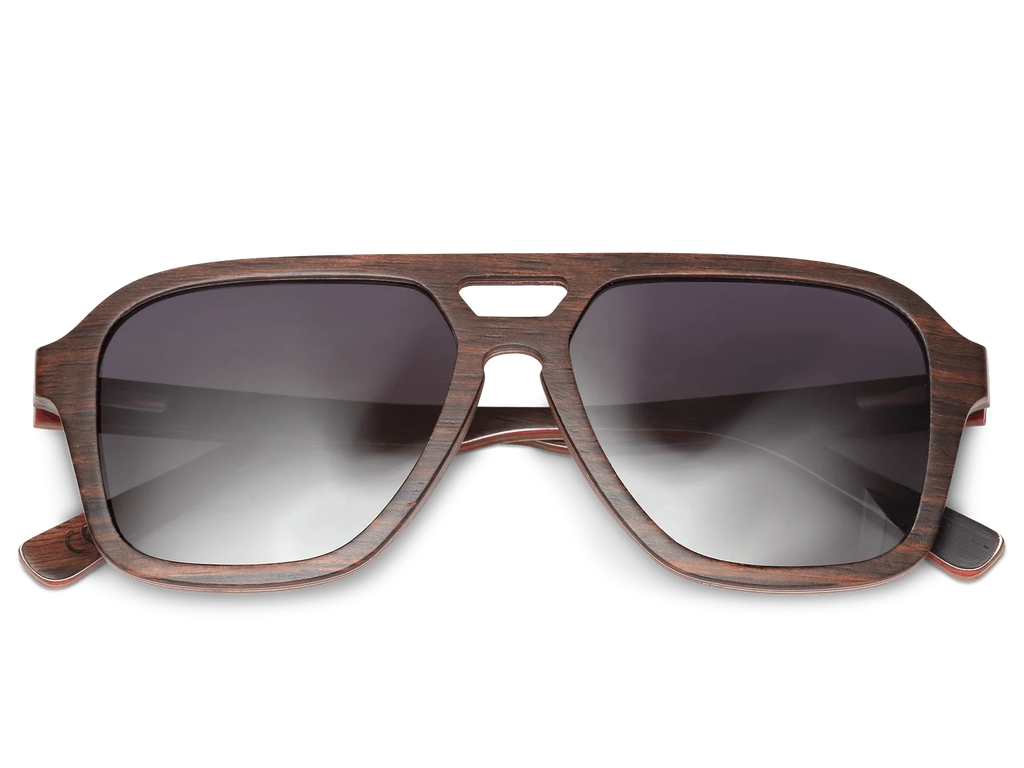 Aviator Fusion: Aluminium and wood aviator-style sunglasses