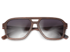 Aviator Fusion: Aluminium and wood aviator-style sunglasses