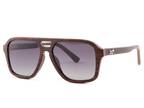 Aviator Fusion: Aluminium and wood aviator-style sunglasses