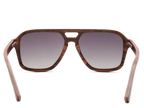 Aviator Fusion: Aluminium and wood aviator-style sunglasses
