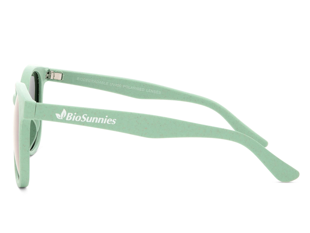 BioSunnies Tropical Mirror Sunglasses In Sea Green