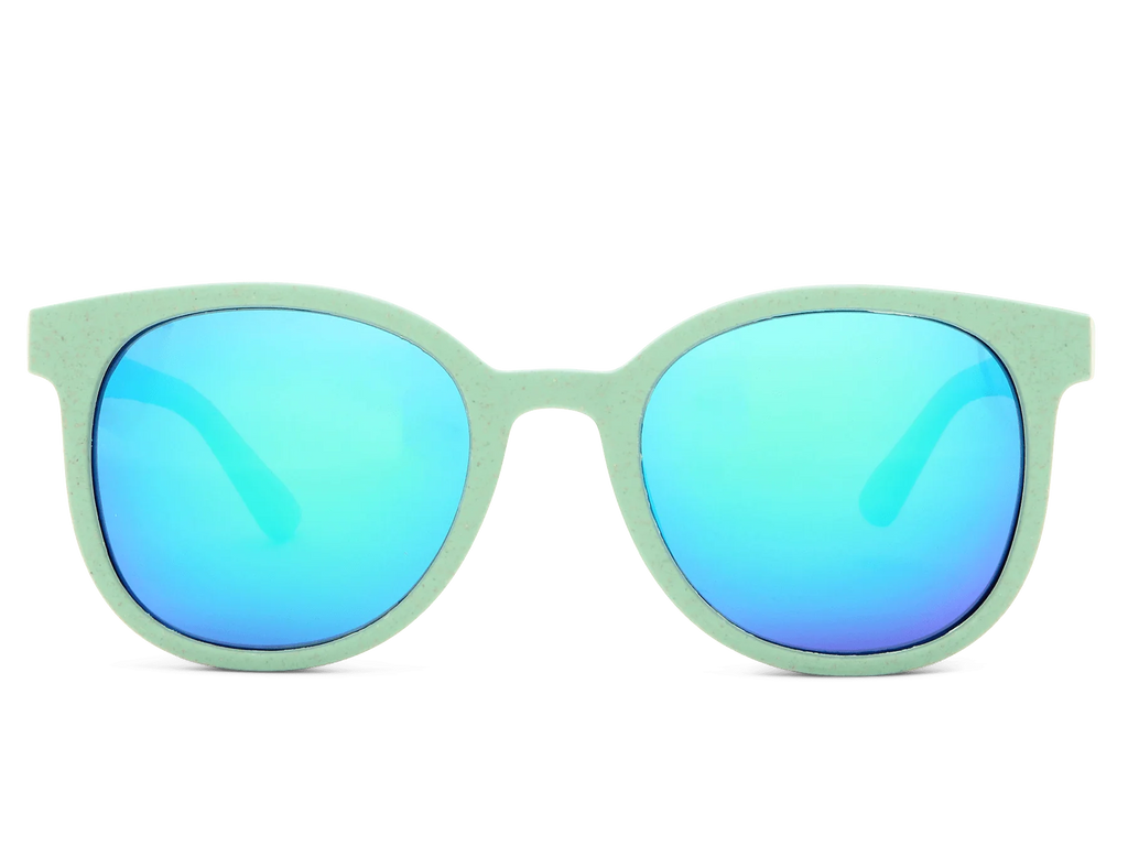 BioSunnies Tropical Mirror Sunglasses In Sea Green