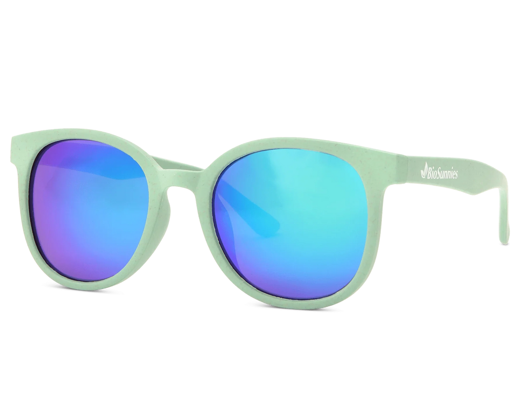 BioSunnies Tropical Mirror Sunglasses In Sea Green