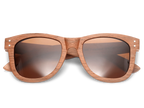 Classic Walnut Sunglasses with golden brown lenses
