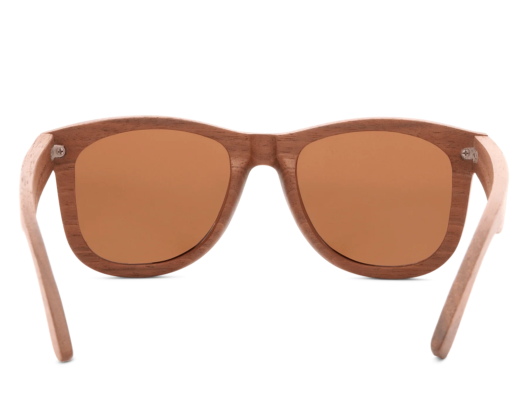 Classic Walnut Sunglasses with golden brown lenses