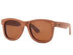 Classic Walnut Sunglasses with golden brown lenses