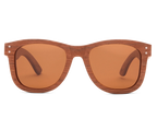 Classic Walnut Sunglasses with golden brown lenses