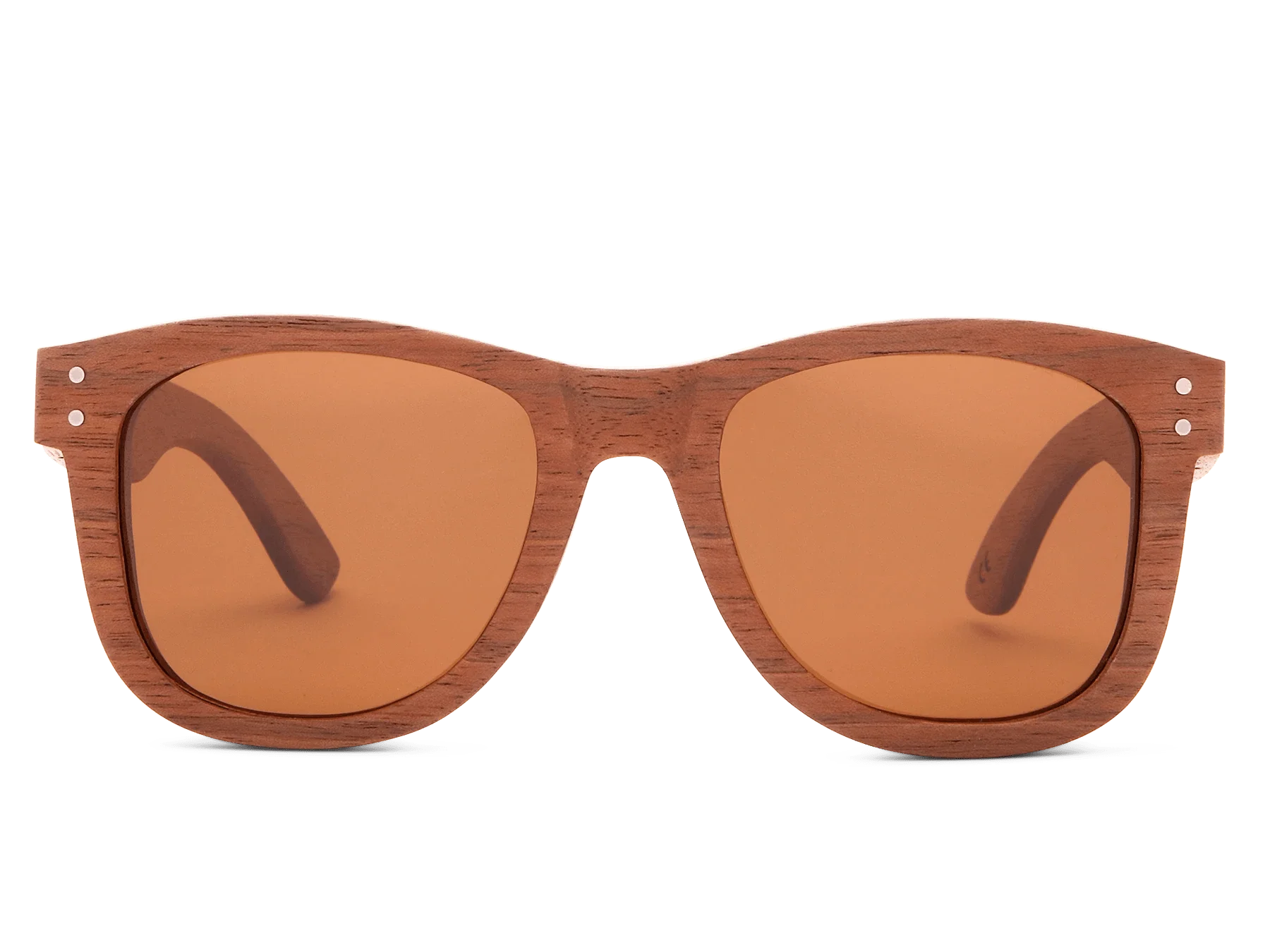 Classic Walnut Sunglasses with golden brown lenses