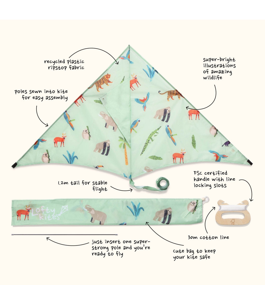Jungle - Sustainable Kite - Kite by Lofty Kites